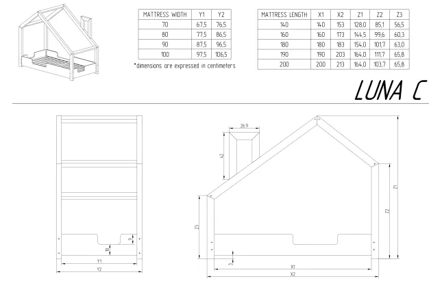 Hytteseng Luna C